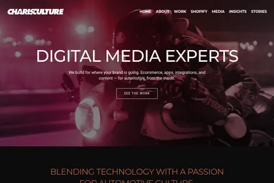 Screenshot of the THE CHARIS CULTURE homepage