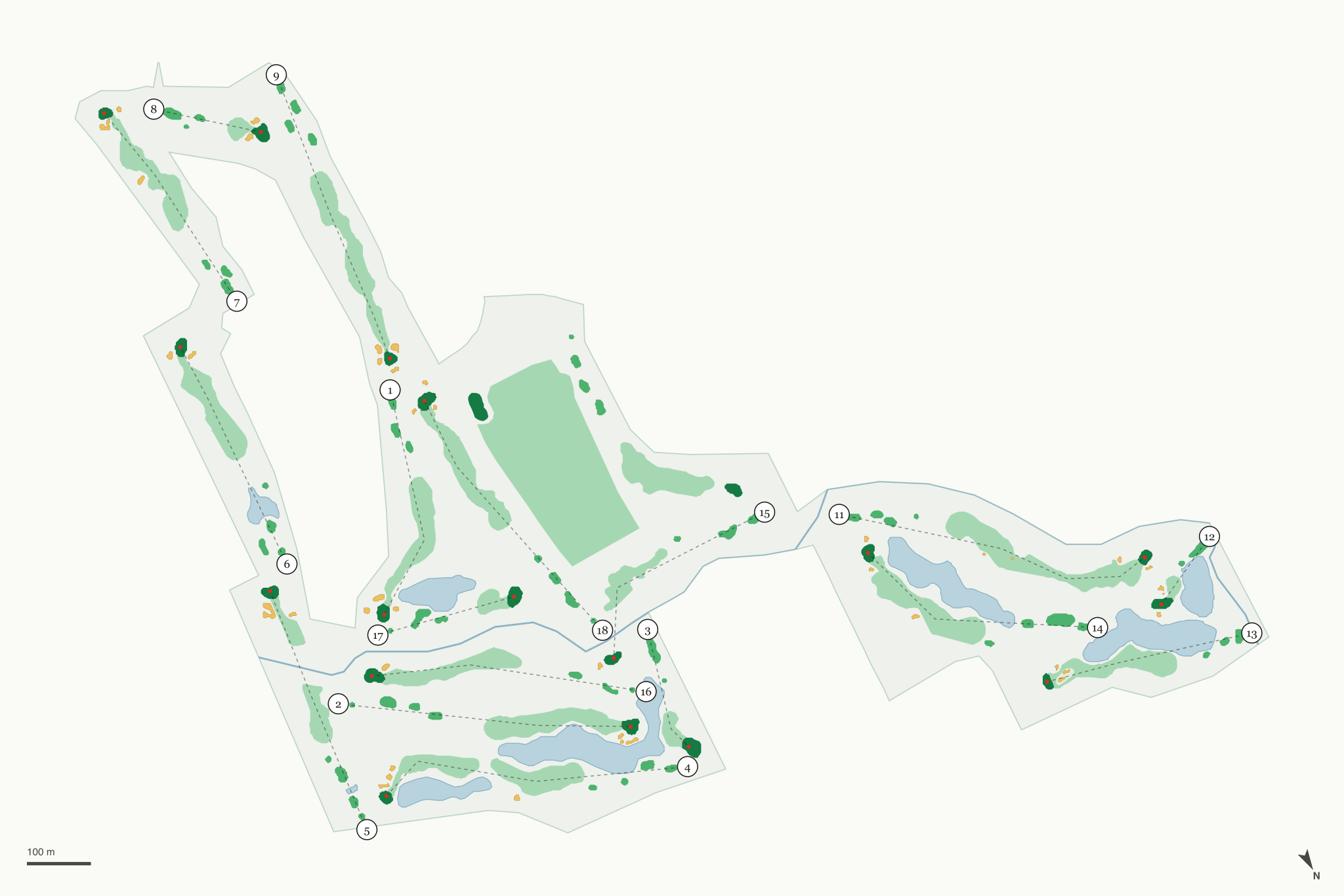 Map of Heatherwoode Golf Club