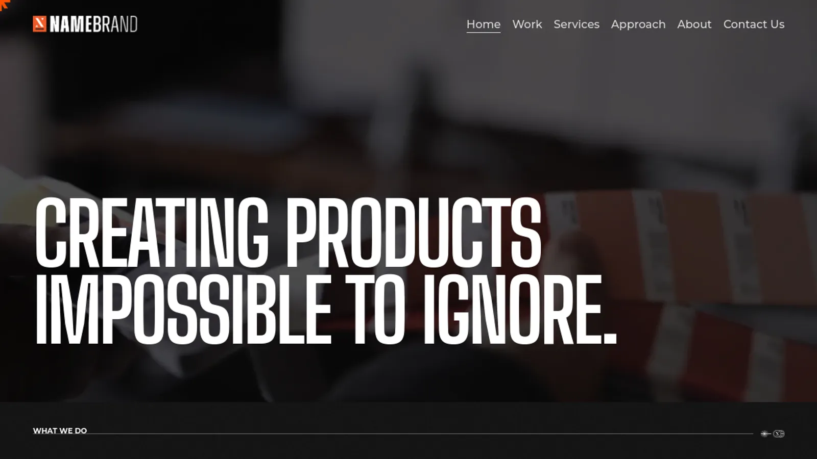 Screenshot of the Name Brand Commerce homepage