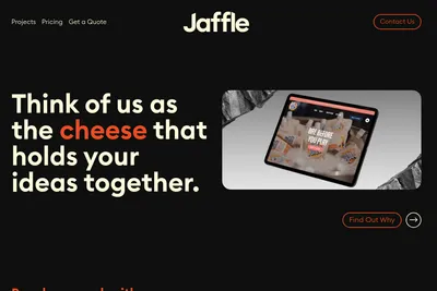 Screenshot of the Jaffle Agency Pty Ltd homepage
