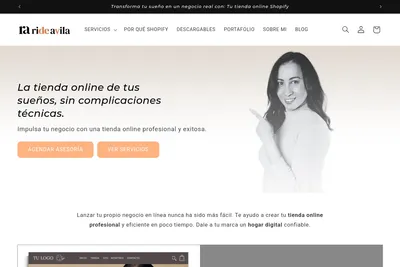 Screenshot of the Ride Avila homepage