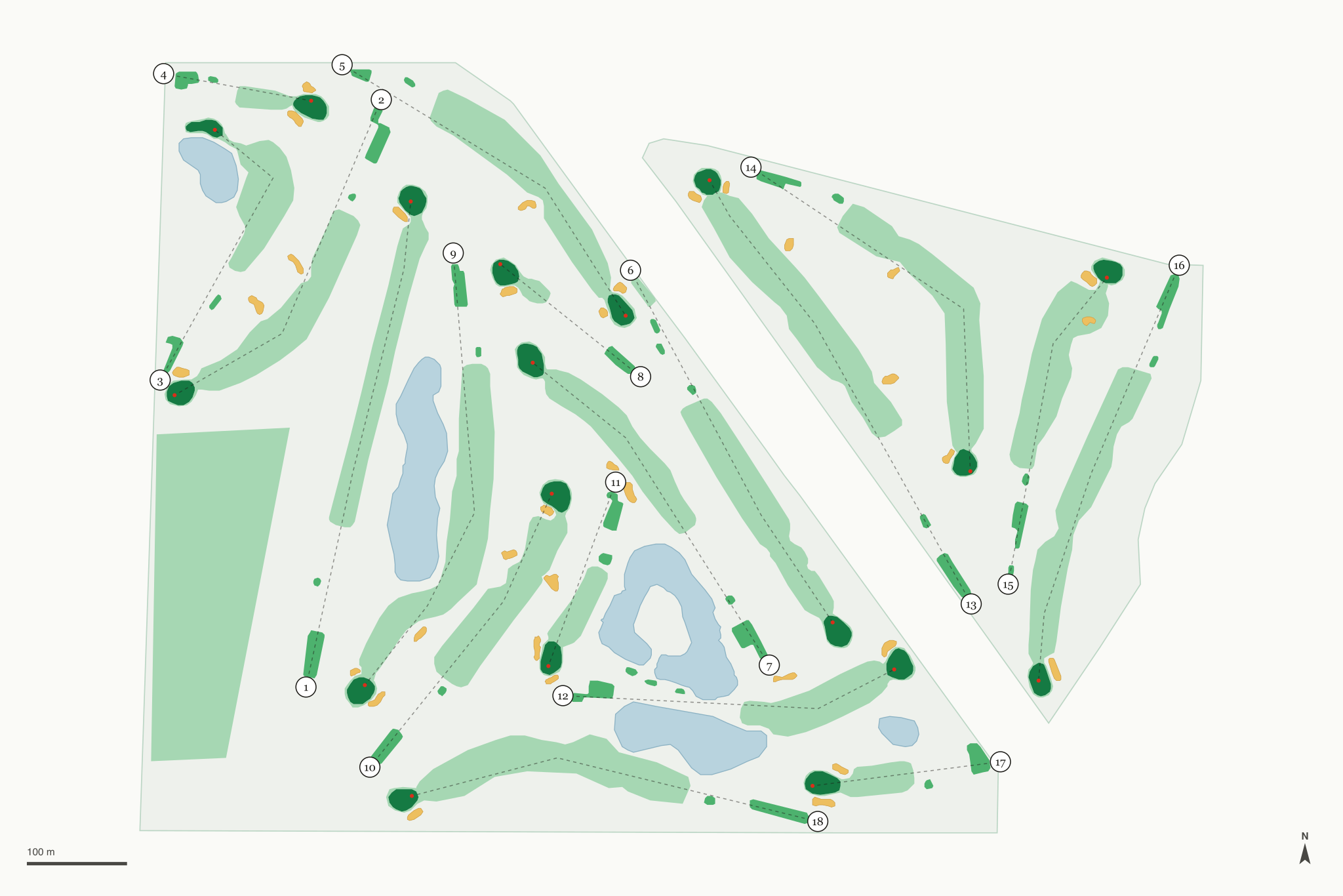Map of Glendale Golf Course