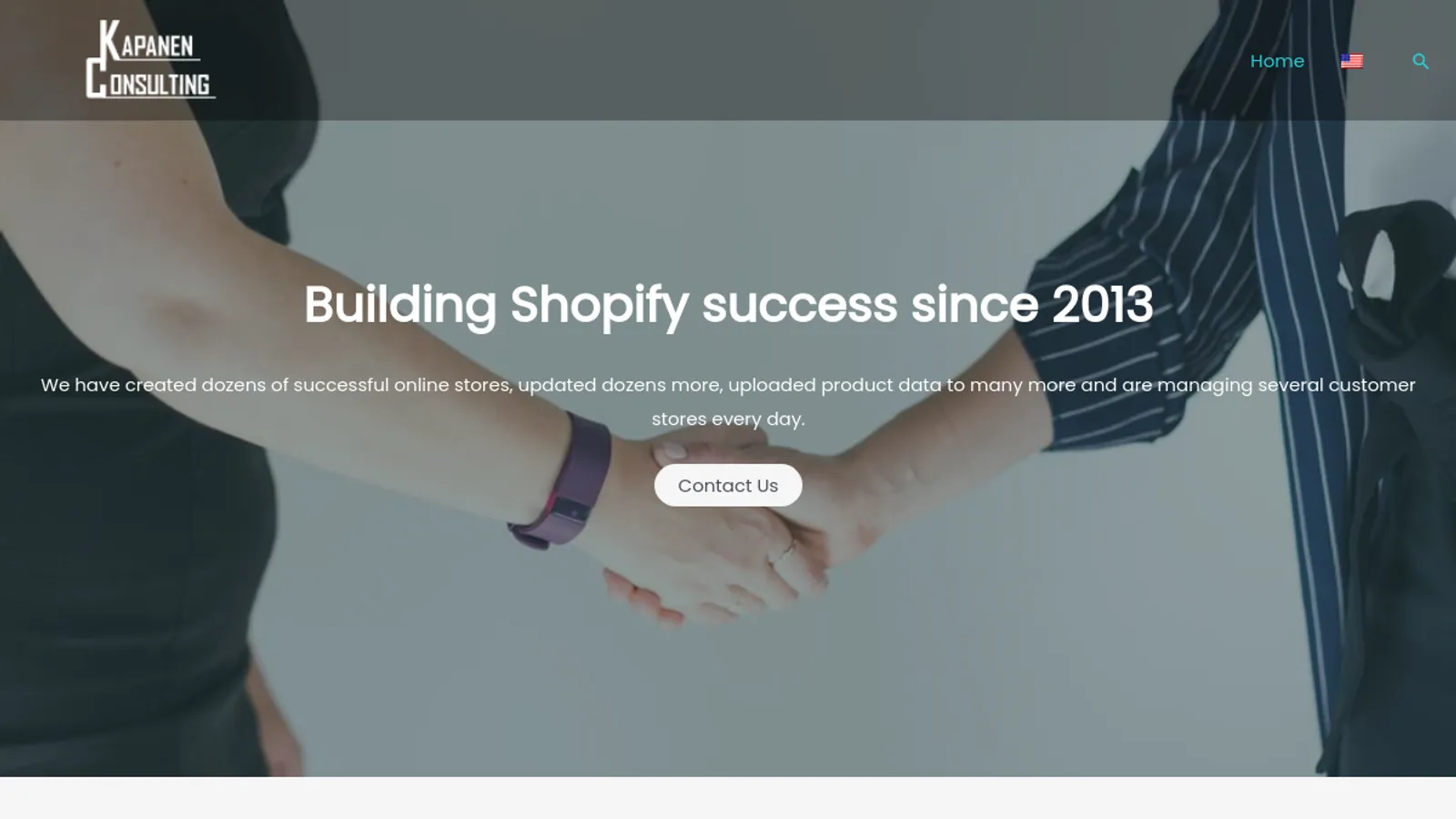 Screenshot of the Kapanen Consulting homepage
