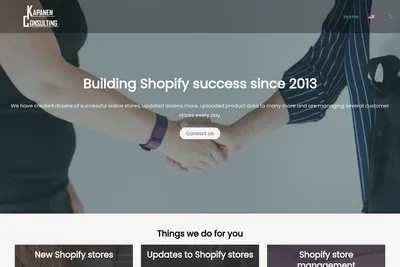Screenshot of the Kapanen Consulting homepage