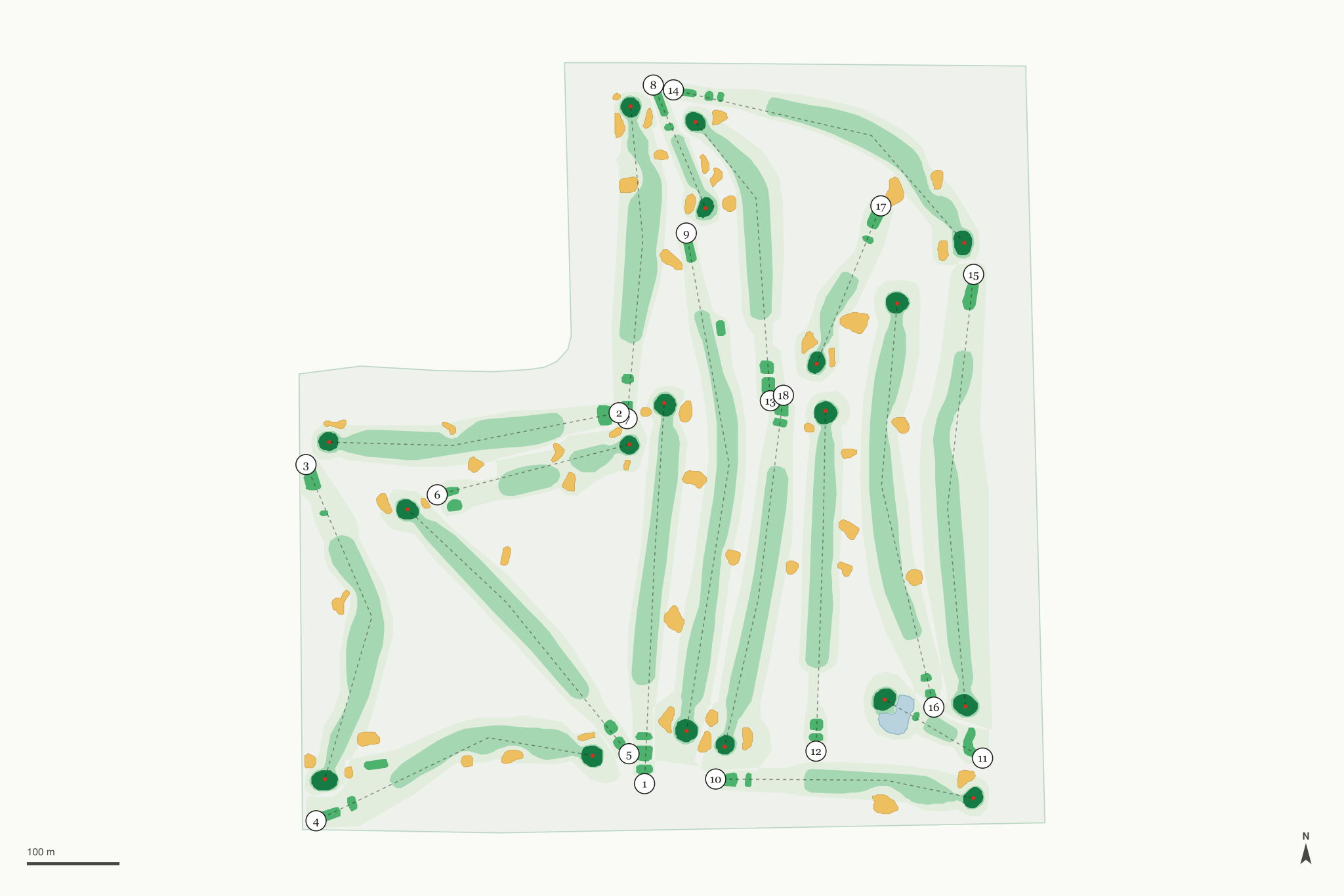 Map of Sandy Hollow Golf Course