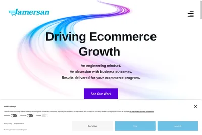 Screenshot of the Jamersan homepage