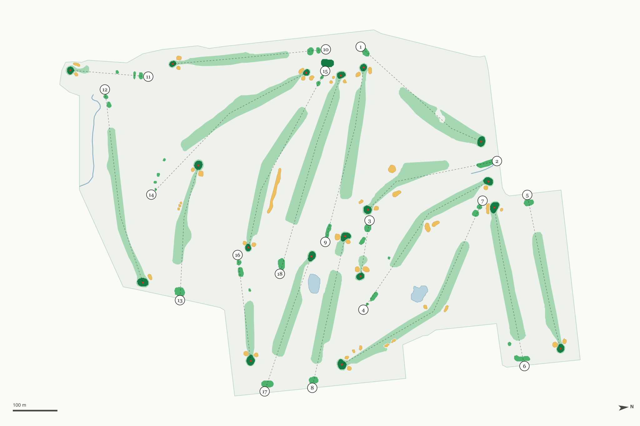 Map of Washoe County Golf Course