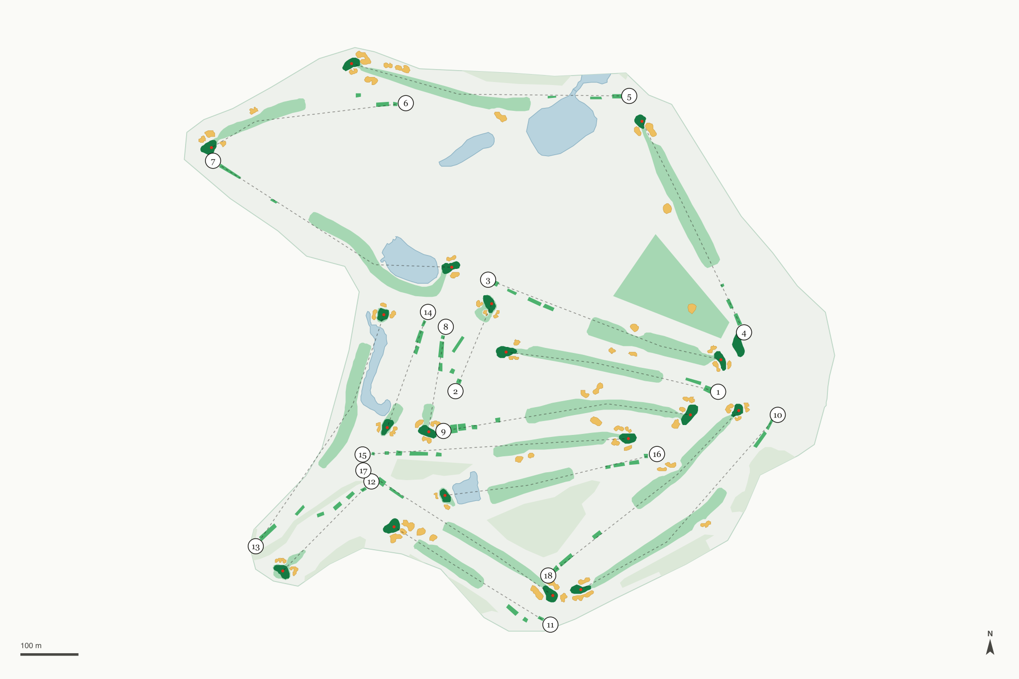 Map of Montauk Downs State Park Golf Course