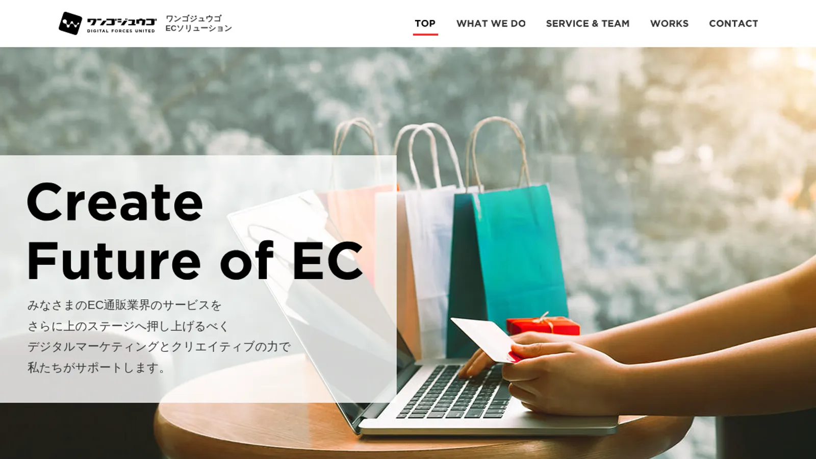 Screenshot of the ワンゴジュウゴ ECソリューション homepage