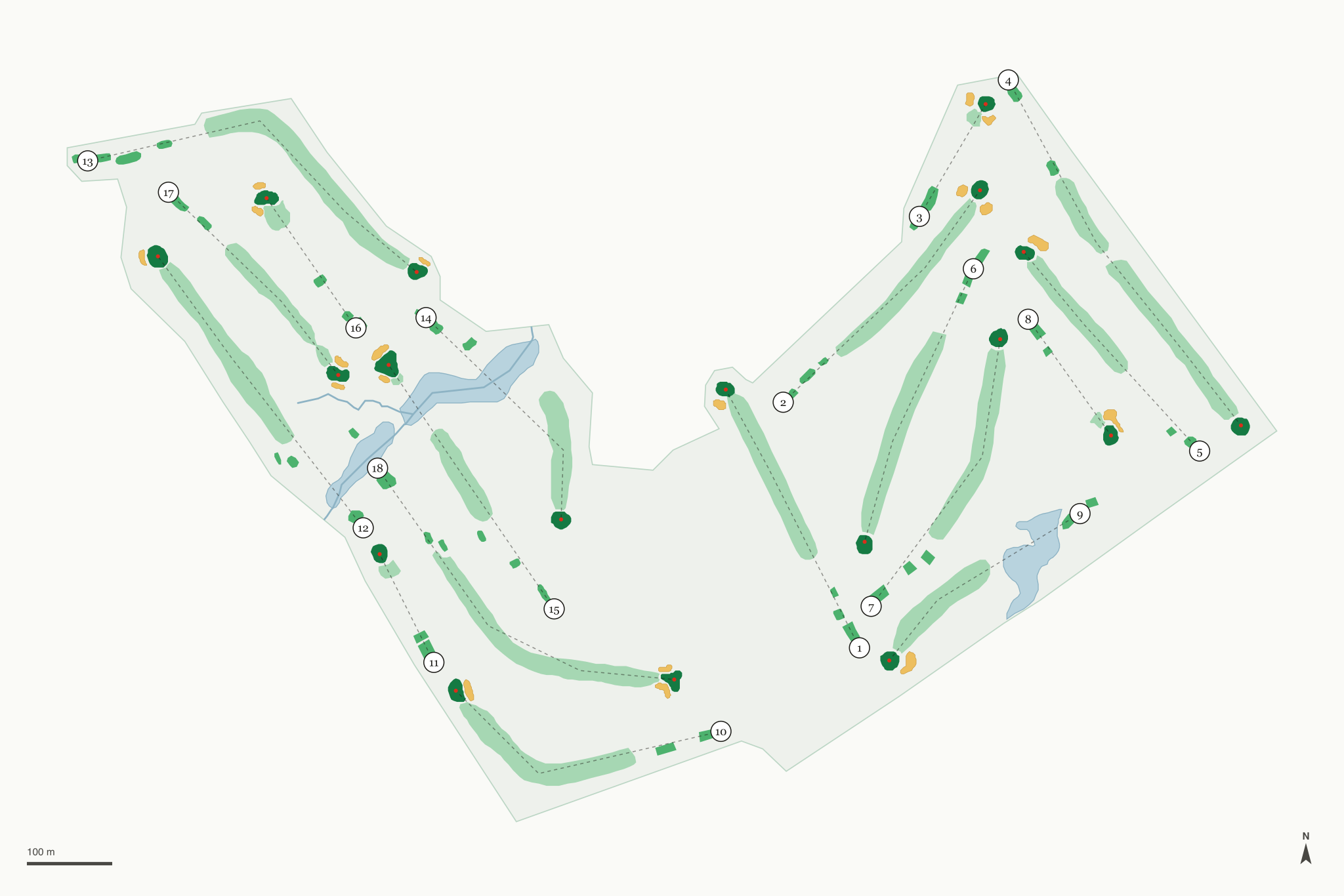 Map of Wooded View Golf Course