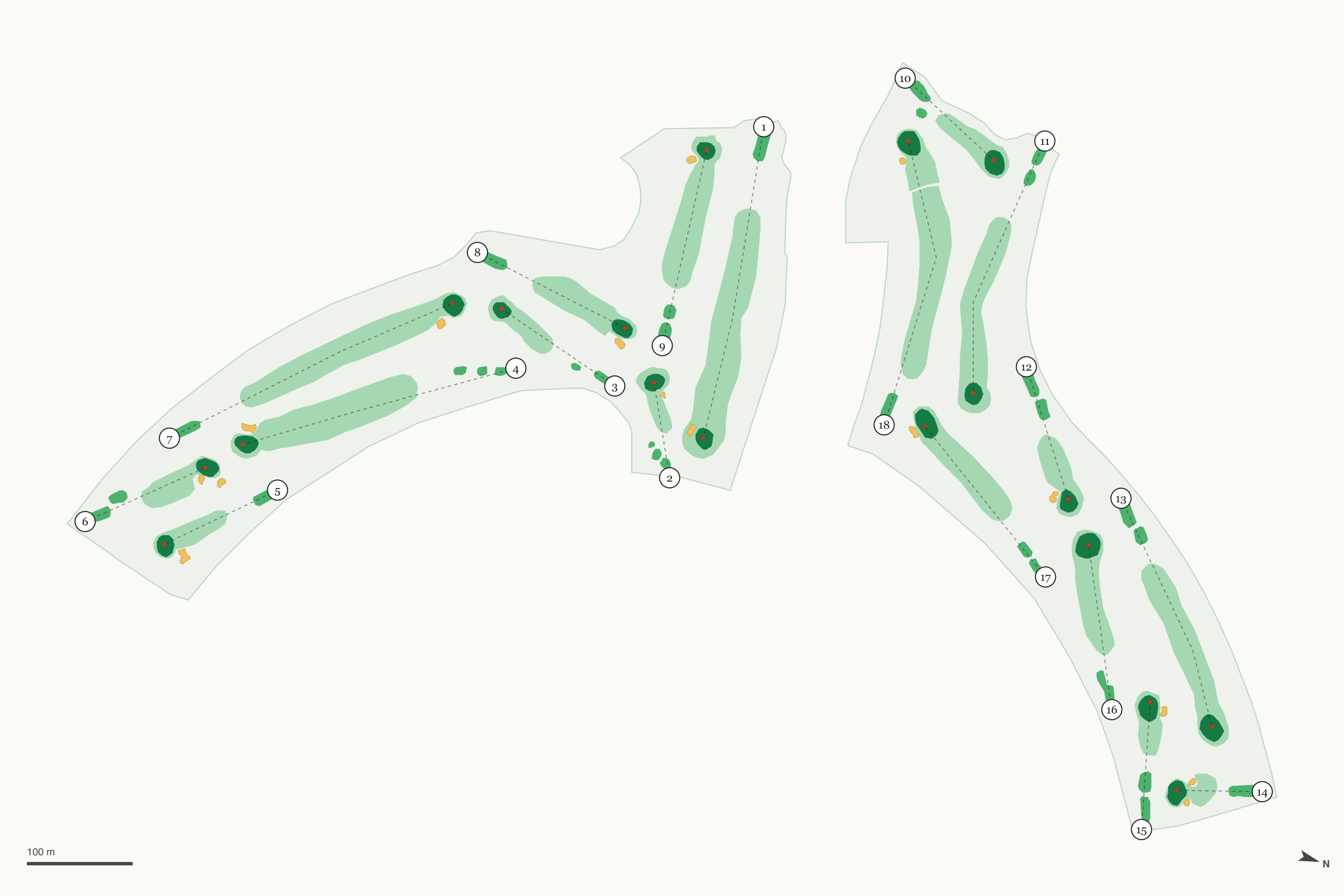 Map of Sun City Lakes West Golf Course
