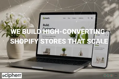 Screenshot of the ecipherr homepage