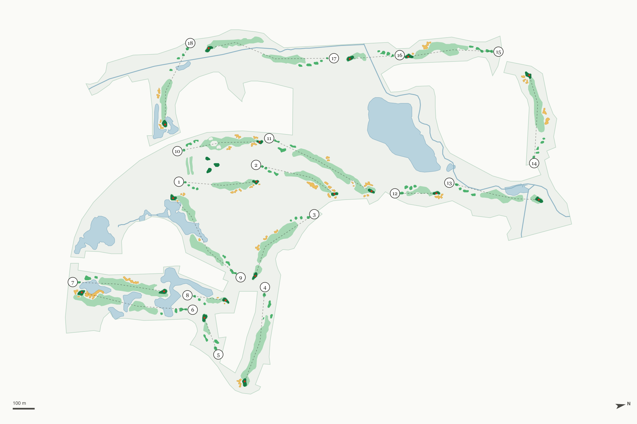 Map of Whisper Creek Golf Course