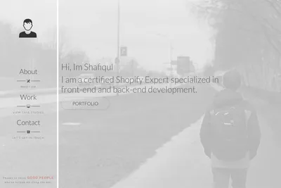 Screenshot of the Shafiqul homepage