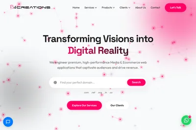 Screenshot of the B4 Entertainments Private Limited homepage