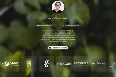 Screenshot of the Jands Venancio homepage