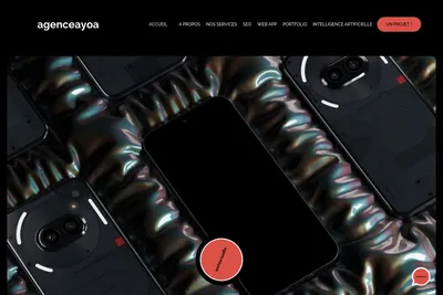 Screenshot of the AYOA homepage