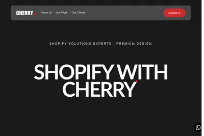 Screenshot of the CHERRY. homepage
