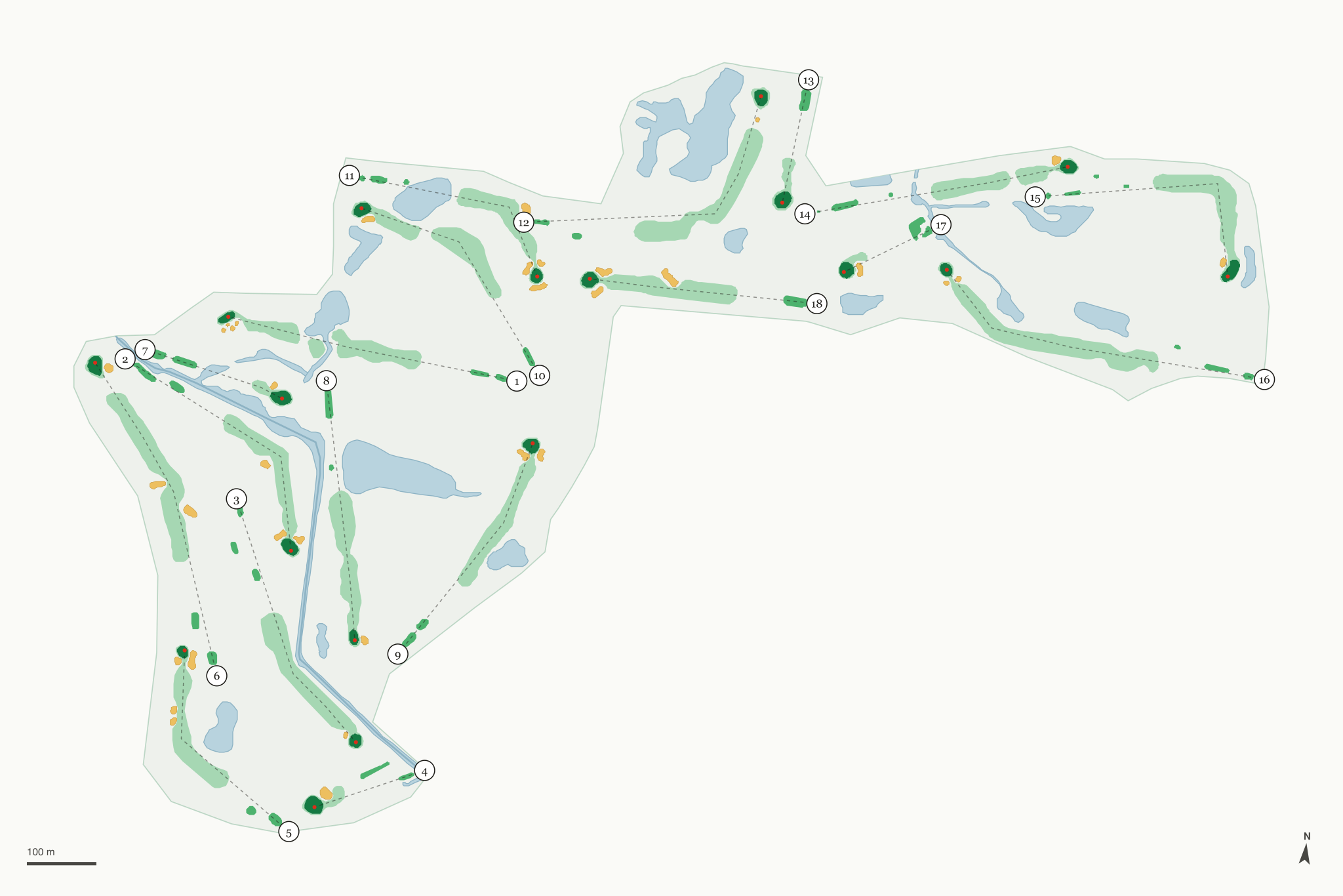Map of Muskego Lakes Country Club