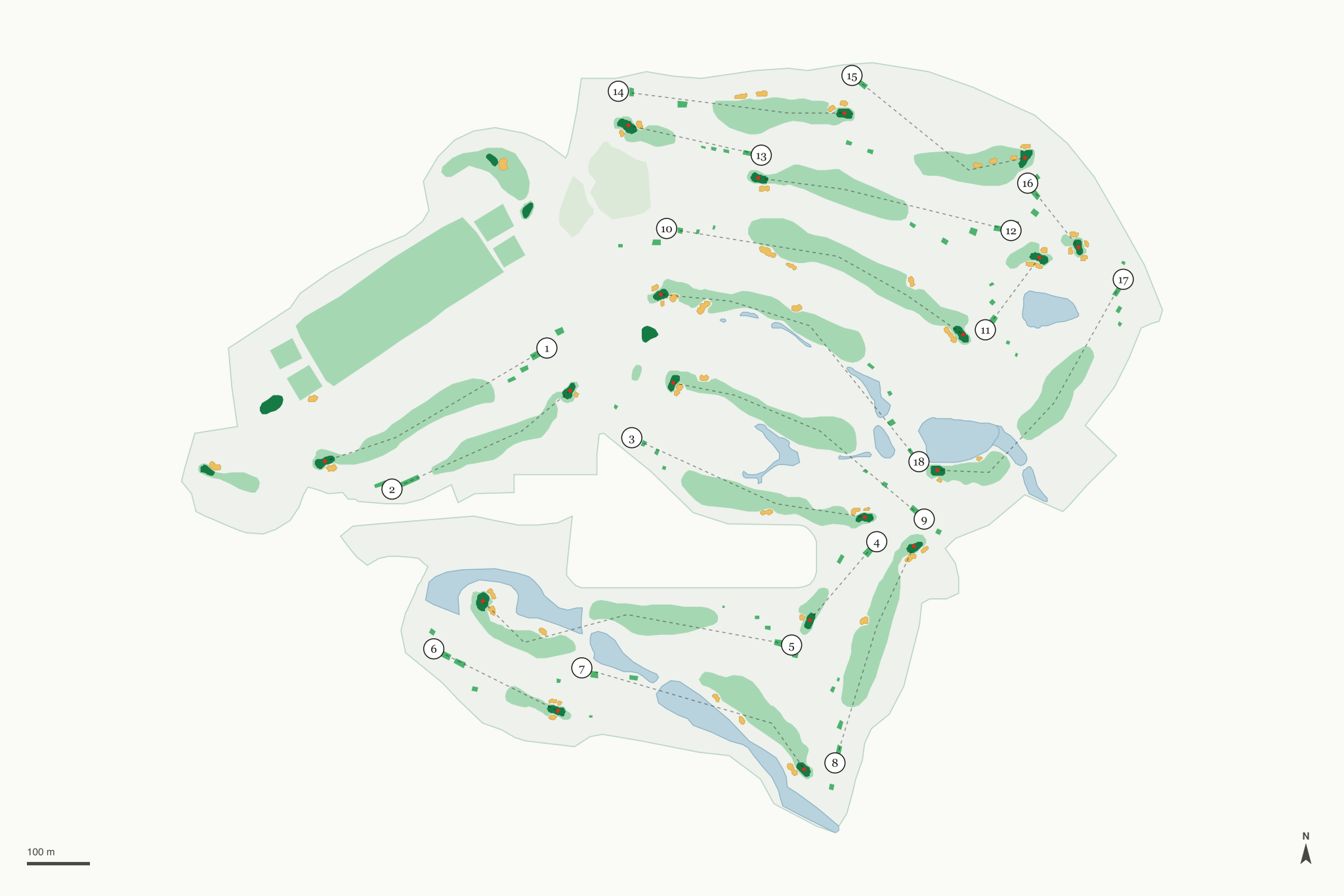 Map of Palouse Ridge Golf Club