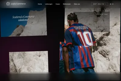Screenshot of the unified commerce AG homepage