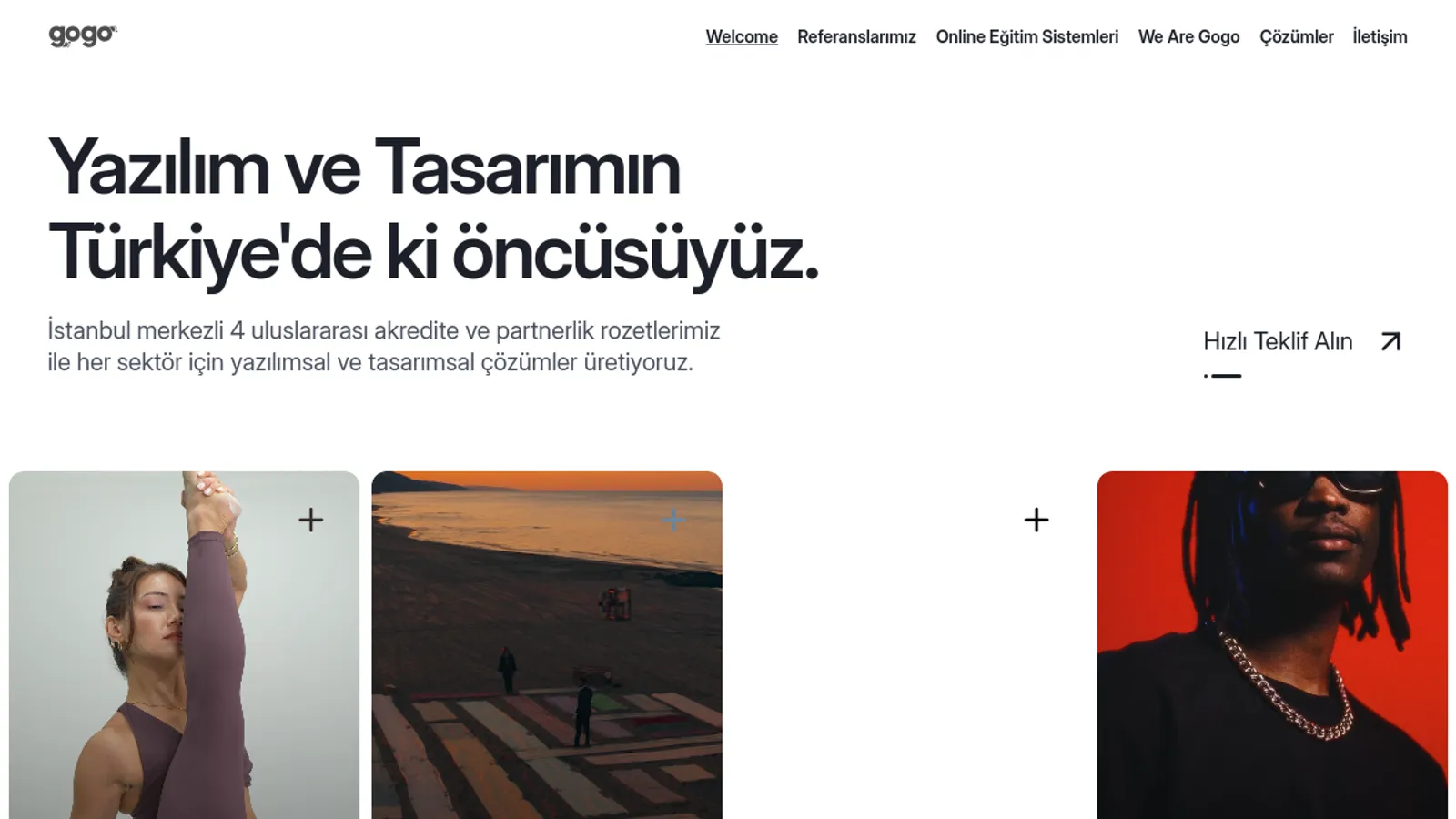 Screenshot of the Gogo Ajans homepage