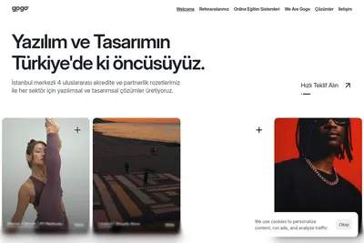 Screenshot of the Gogo Ajans homepage