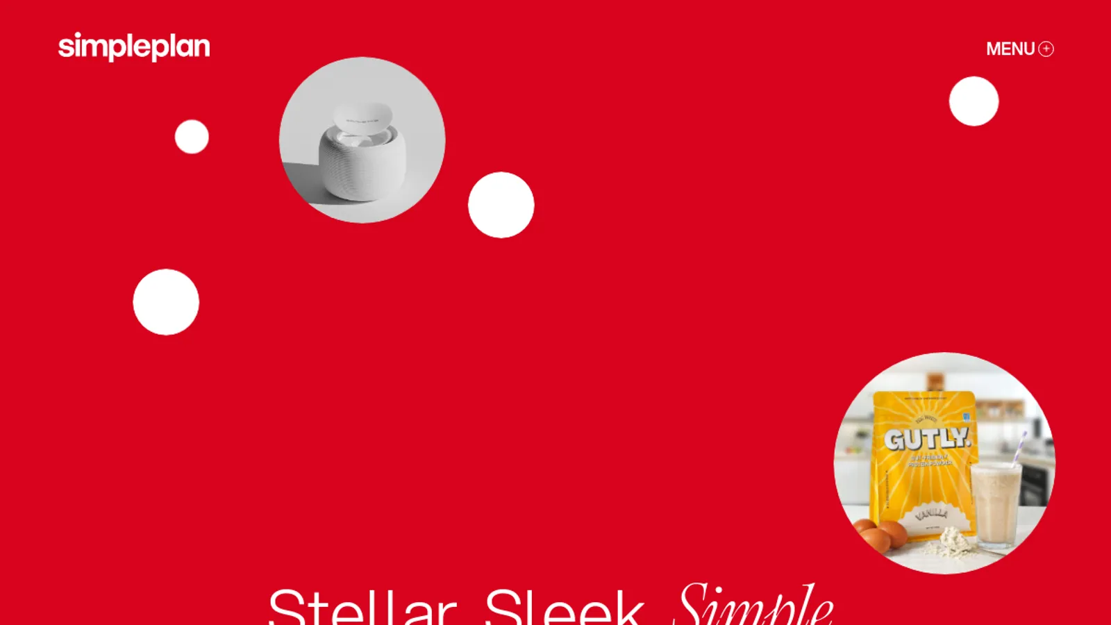 Screenshot of the SimplePlan Media: End-to-End Brand Development homepage