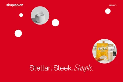 Screenshot of the SimplePlan Media: End-to-End Brand Development homepage