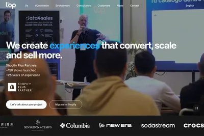 Screenshot of the LOP Multimedia homepage