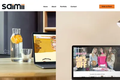 Screenshot of the Saimii homepage