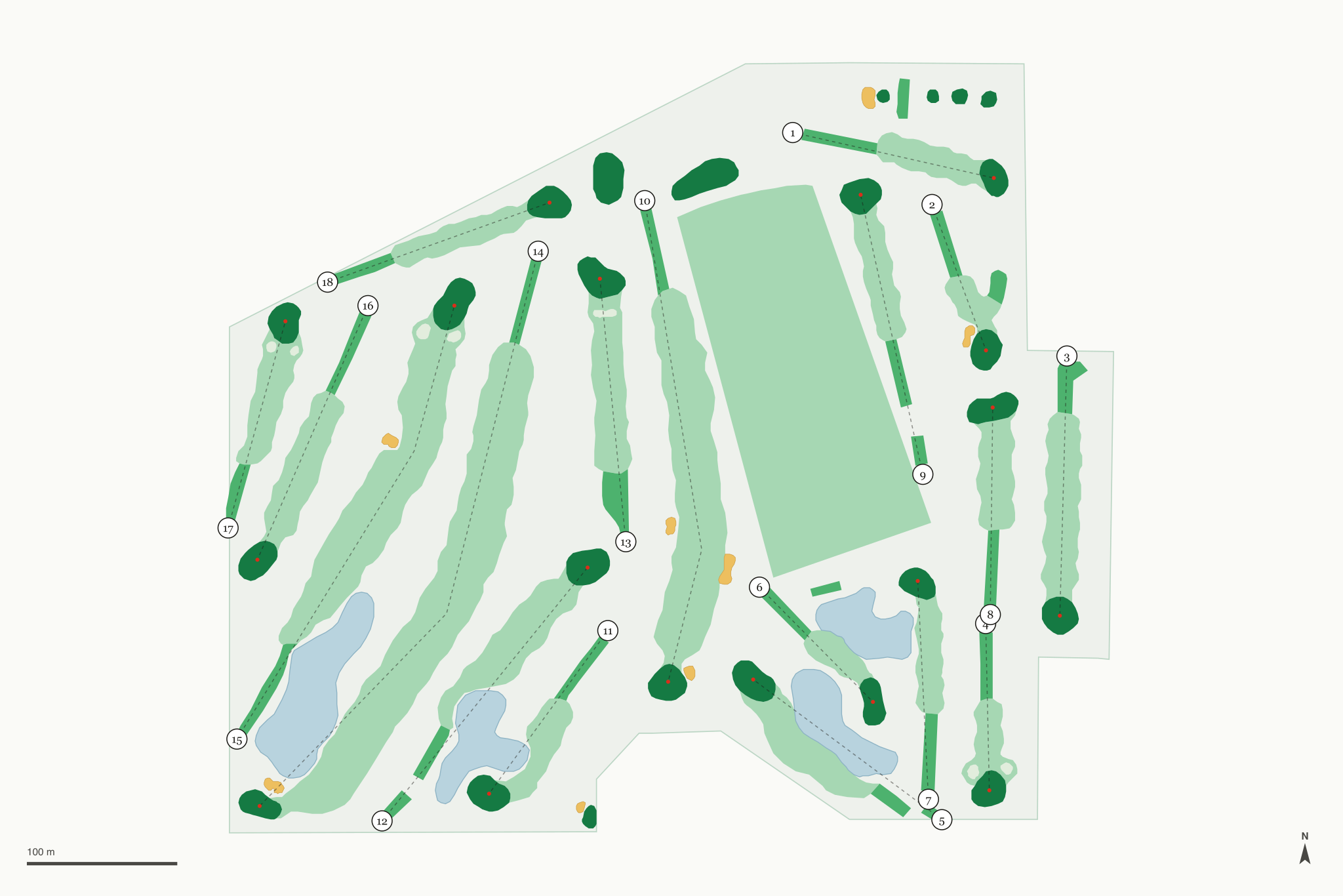 Map of Fore Lakes Golf Course
