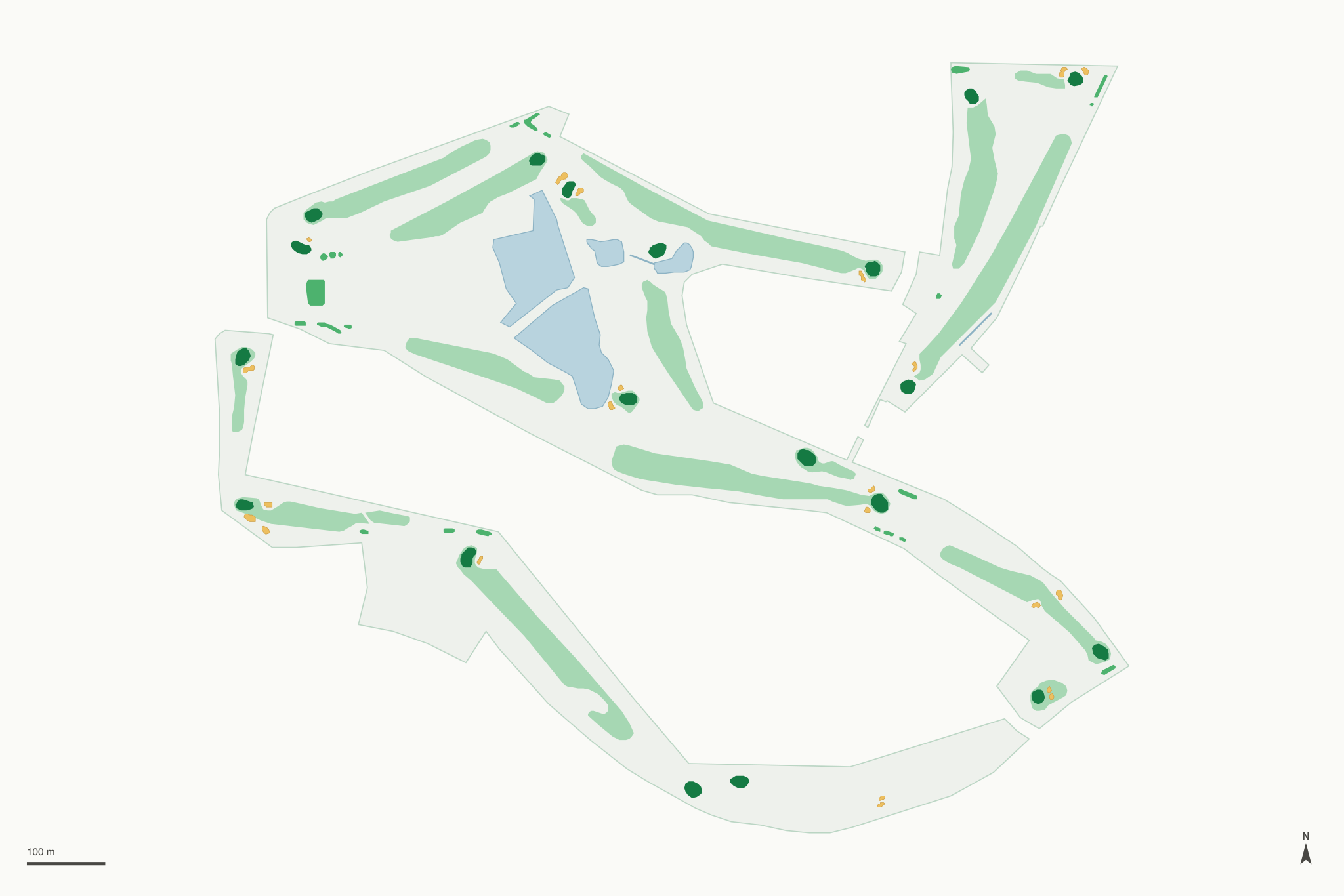 Map of Lake Arbor Golf Course
