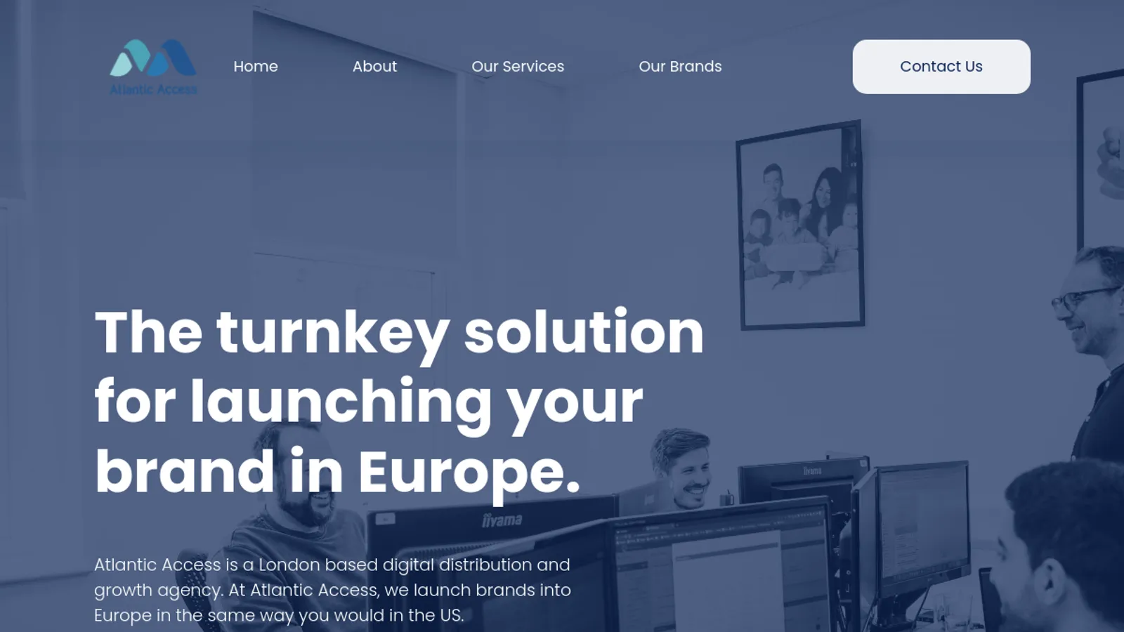 Screenshot of the Atlantic Access Ltd homepage