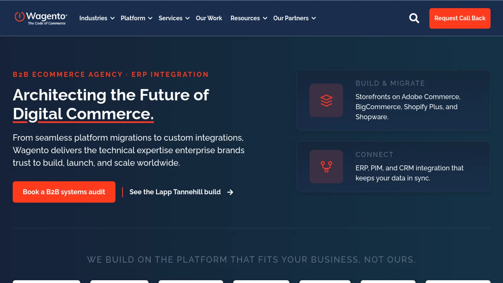 Screenshot of the Wagento Creative LLC homepage