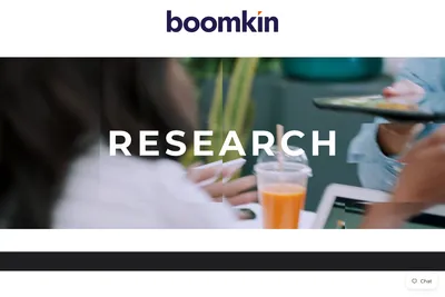 Screenshot of the Boomkin Tech homepage