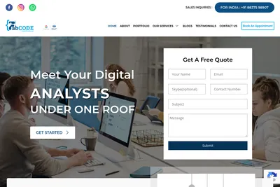 Screenshot of the The FabCode IT Solutions homepage