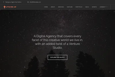 Screenshot of the LittleRedJet homepage
