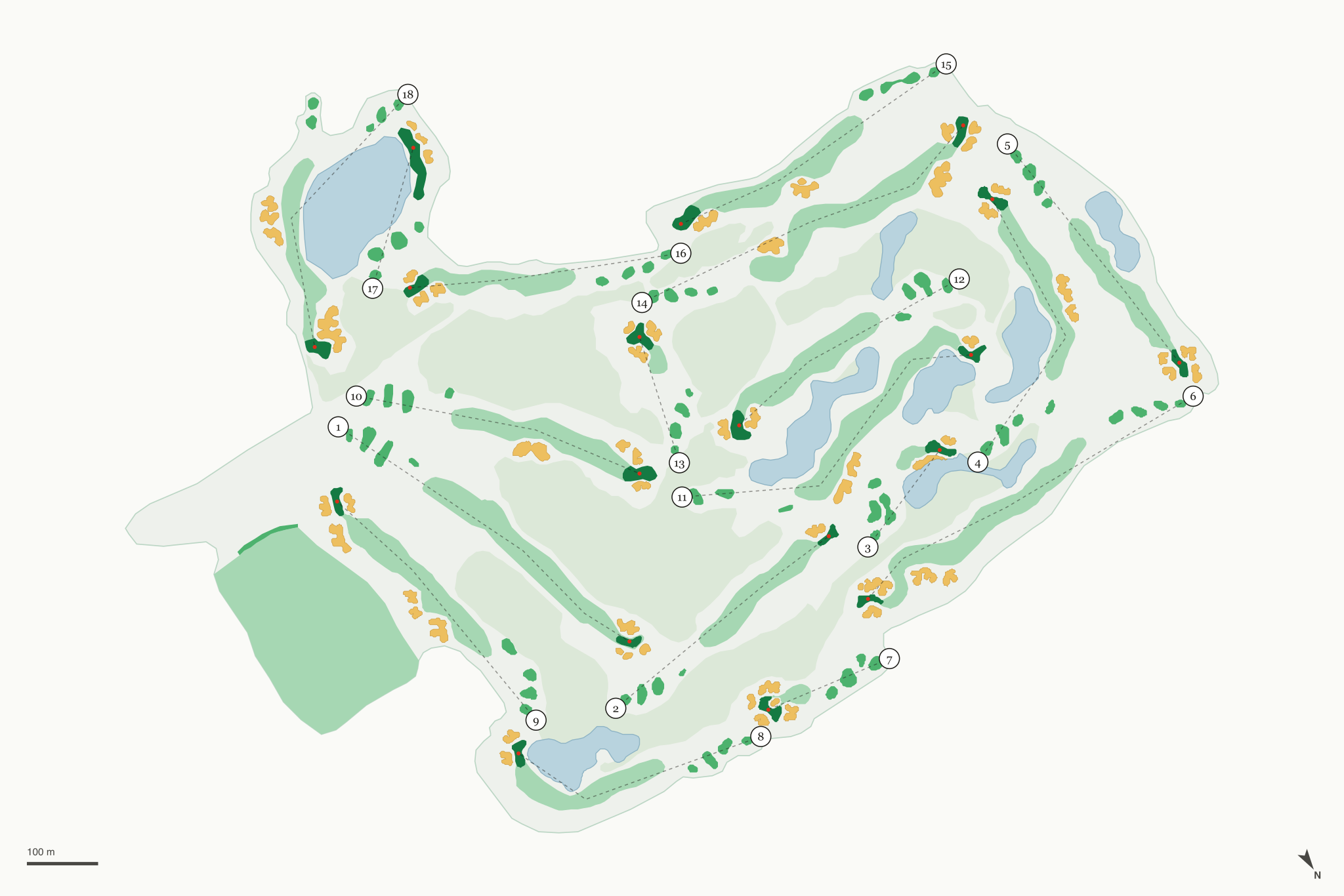 Map of George W. Dunne National Golf Course