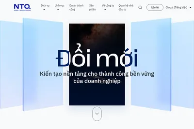 Screenshot of the NTQ Solution homepage