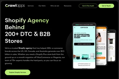 Screenshot of the Crawlapps homepage