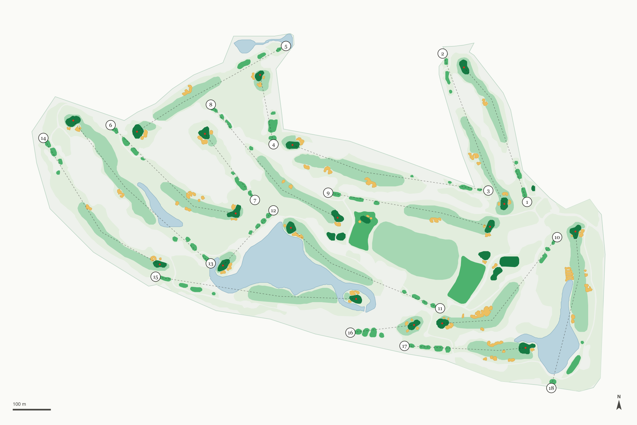 Map of TPC Scottsdale Stadium Course