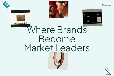 Screenshot of the Ecomatives Techno-Marketing Agency homepage