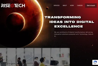 Screenshot of the Riseotech Private Limited homepage