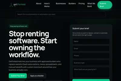 Screenshot of the Optizenapp homepage
