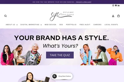 Screenshot of the CJC Dynamic Solutions homepage