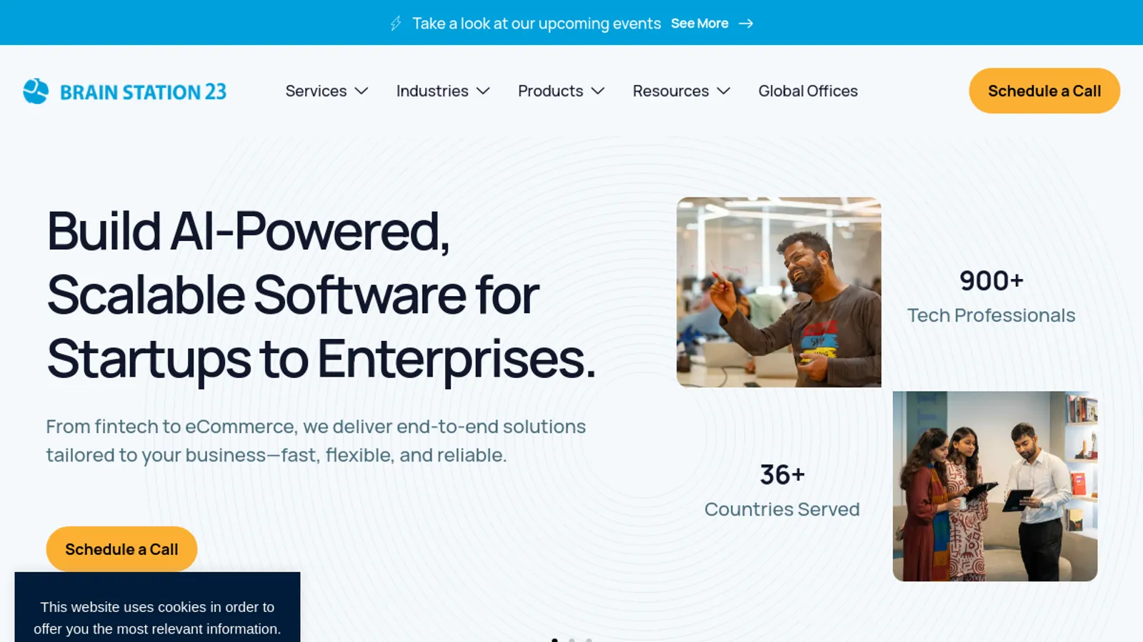 Screenshot of the Brain Station 23 homepage