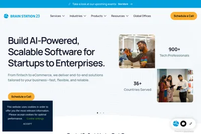 Screenshot of the Brain Station 23 homepage