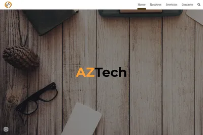 Screenshot of the AZTech homepage
