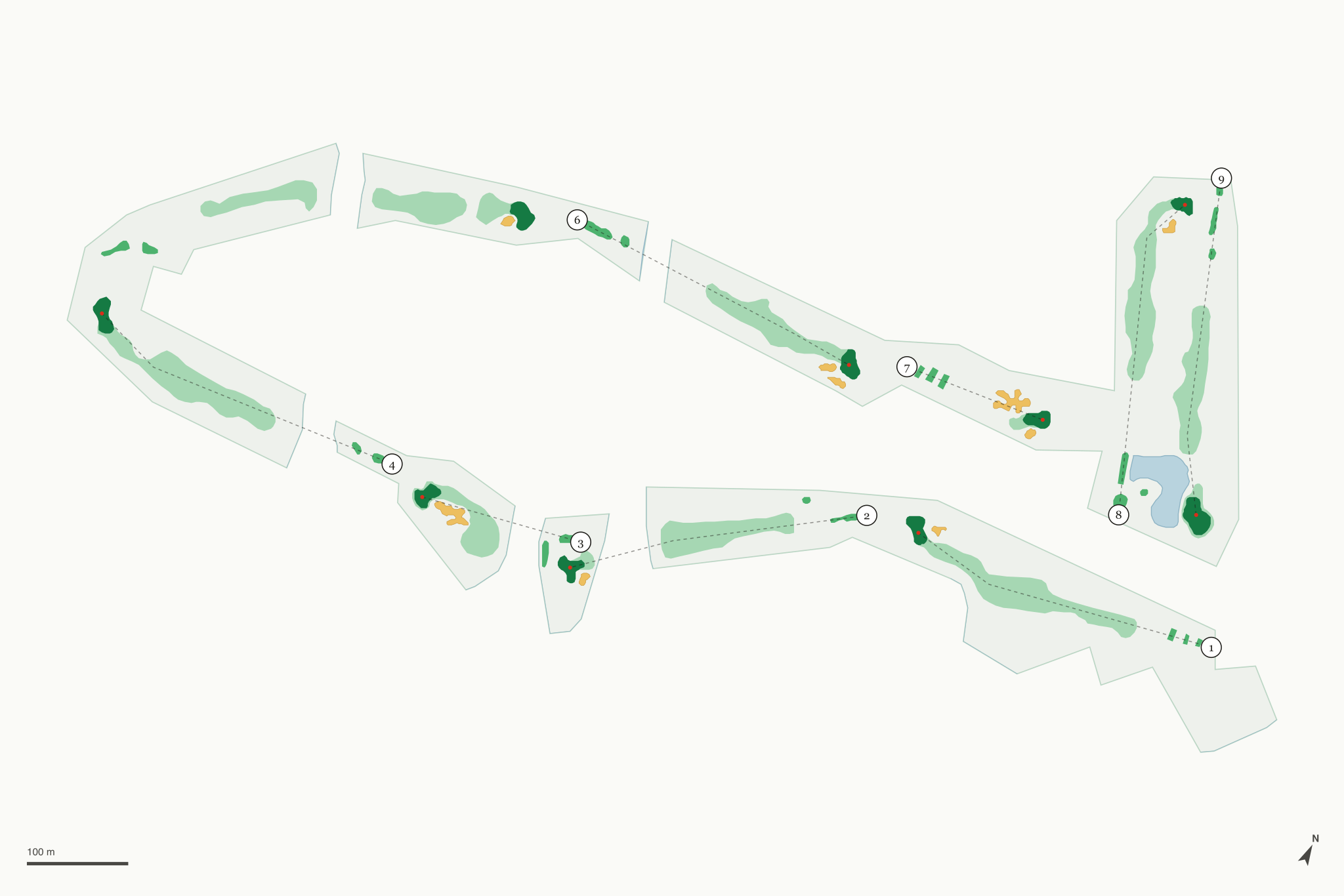 Map of Tapps Island Golf Course